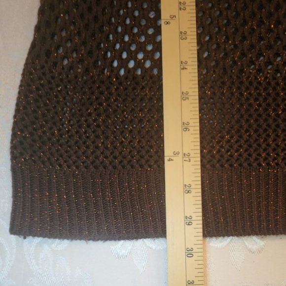 The Limited Knit Brown Sweater with Metallic Thread - Picture 15 of 15